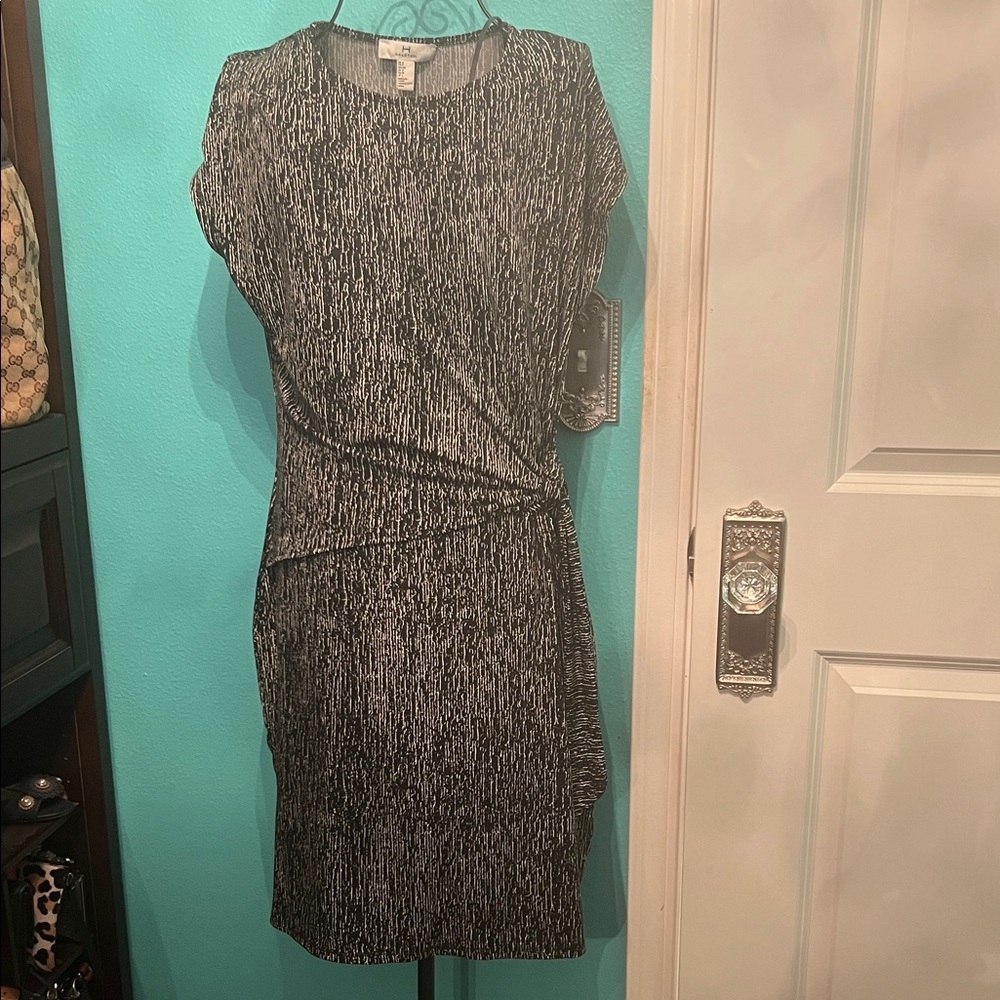 Halston Heritage Black and White Mini Dress